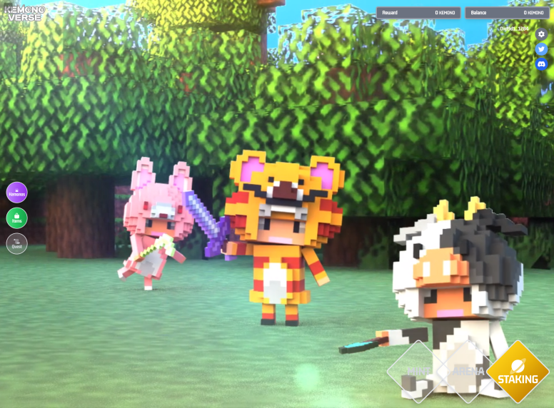 KVvverse's tweet photo. ⚒️🐯KemonoFi beta test🐰⚒️

New samples of KemonoFi🐮💎⚔️🔥

Closed Beta test of staking will come soon🐭 
more info. on Discord💎

#NFTworld #kemonoverse https://t.co/PIc9PIwrUy