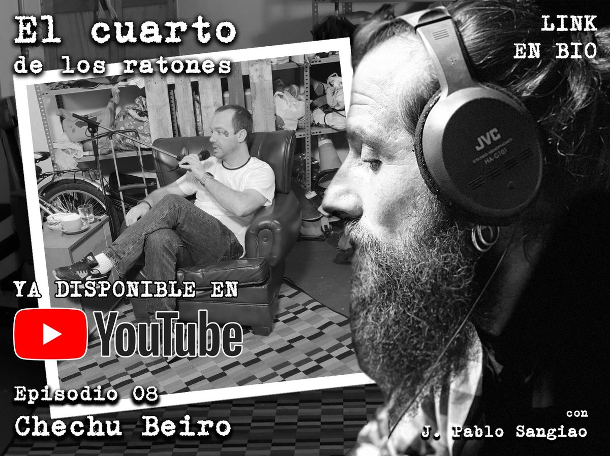 8⃣ Nuevo episodio de <a href="/cuartoratones/">El Cuarto de los Ratones</a> con <a href="/chechubeiro/">Chechu Beiro</a>. 
 
🎙 @jpablosangiao 🎚 @carlostresandi 

♿ <a href="/ClubAmfiv/">Iberconsa Amfiv</a> 

📺 Para ver:
YouTube: youtube.com/watch?v=gB0dno…

Suscribíos
youtu.be/gB0dnoCpaxE