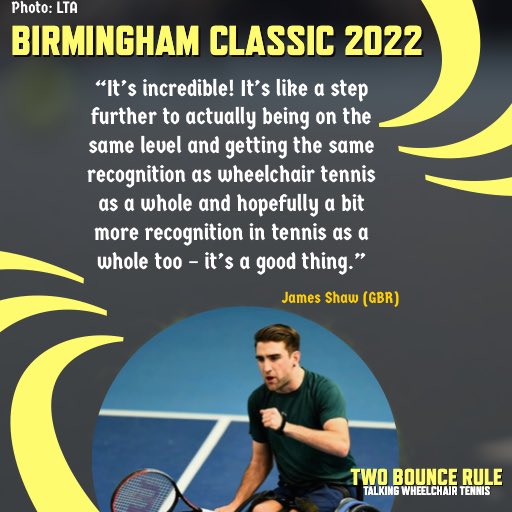 Day two of the quads competition will be kicking off soon at #RothesayClassic in Birmingham, well hopefully it will of the rain stops - while you’re waiting why not catch up with what went on yesterday Full interview with James ⬇️ twobounceruletennis.com/2022/06/17/rot…