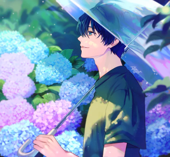 -雨上がりの紫陽花- 