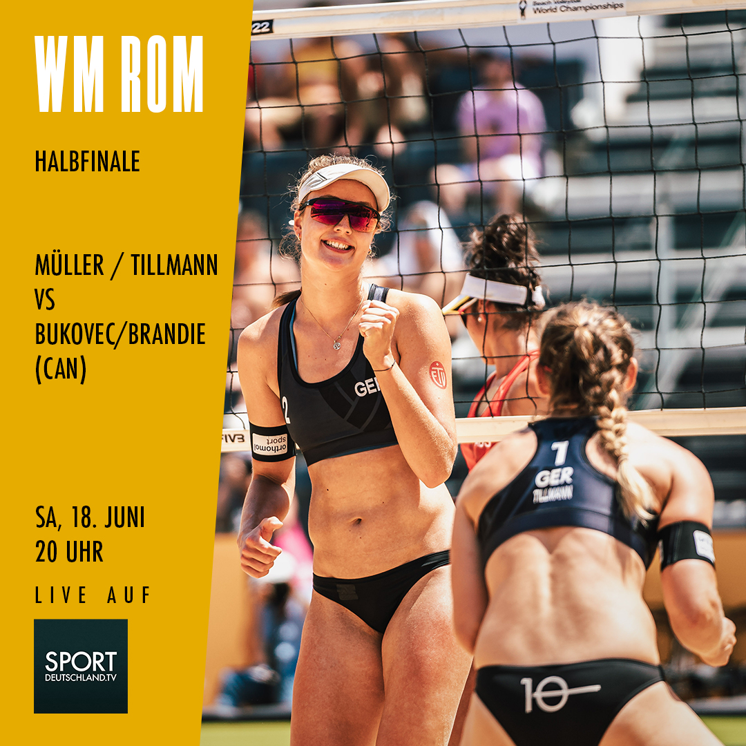 DVV_Volleyball's tweet photo. Teilen-Weitersagen-Einschalten‼️
Heute Abend! #beachvolleyball WM-Halbfinale 🏐🇩🇪🏐🇩🇪 Cinja Tillmann/Svenja Müller 💪

#beachworldchamps #teamdeutschland #teamgermany https://t.co/zfB57p67Qm