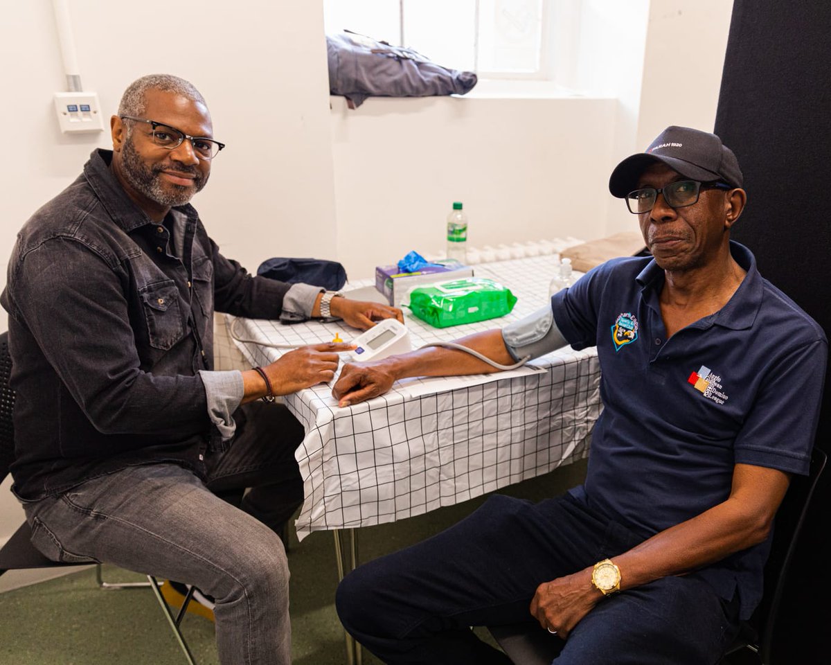 NHSEnglandLDN's tweet photo. We love how members of @ClubBrixton have combined dominoes tournaments with the chance to check their blood pressure!

The NHS collaboration with @BlackThrive and MyCommunity Lambeth helps spot signs of hypertension early. 

Check your blood pressure: https://t.co/ze02c8NS1z https://t.co/eSbLLOnIkM