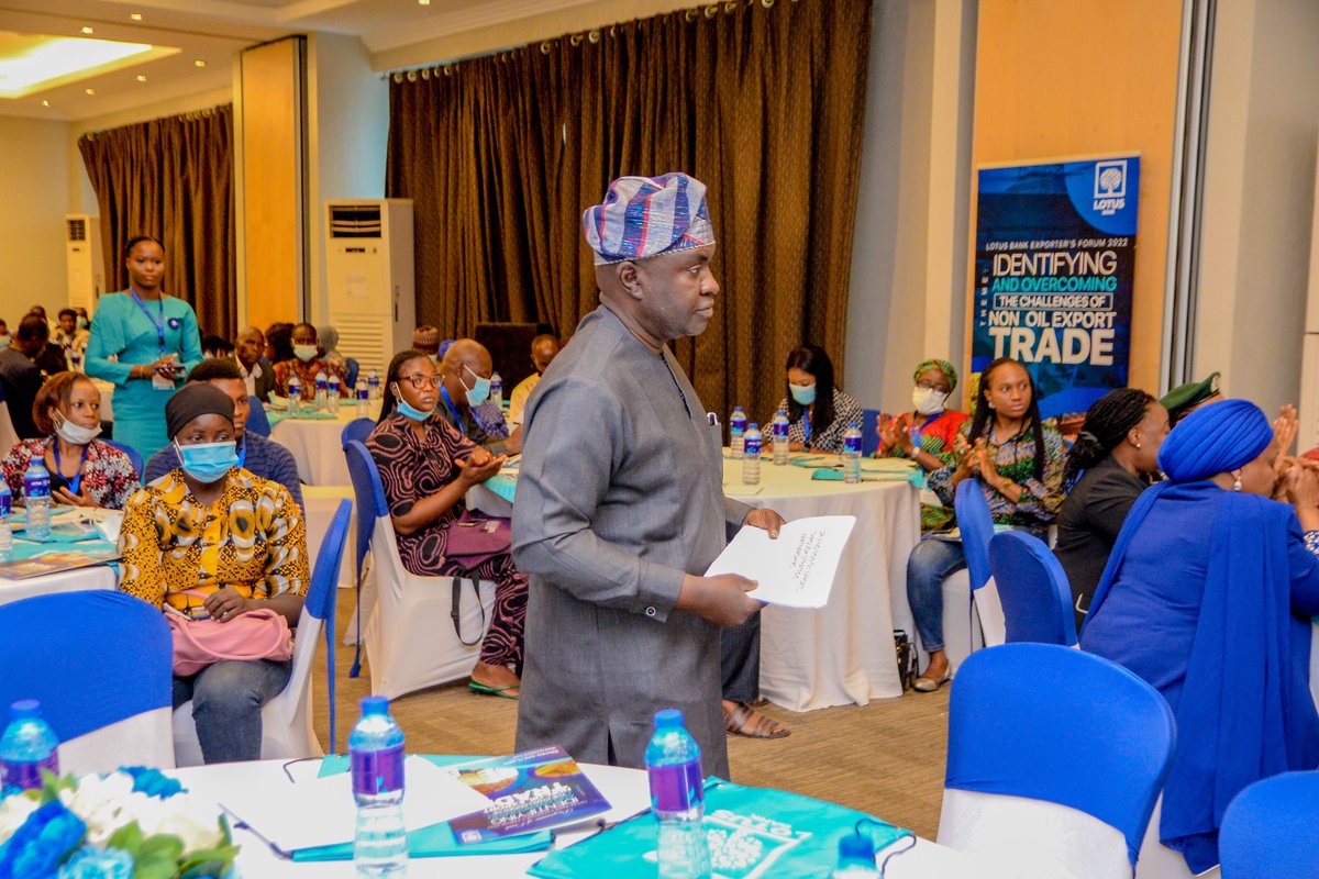 LotusBank's tweet photo. The 2022 Lotus Bank Exporterβs Forum was an event much to be remembered.
We had industry leaders in the trade and export sector identify and proffer solutions to the challenges of Non-Oil Export Trade.
#nigerianexport #LOTUSBank #nonoilexports https://t.co/NpTa9GRTfl
