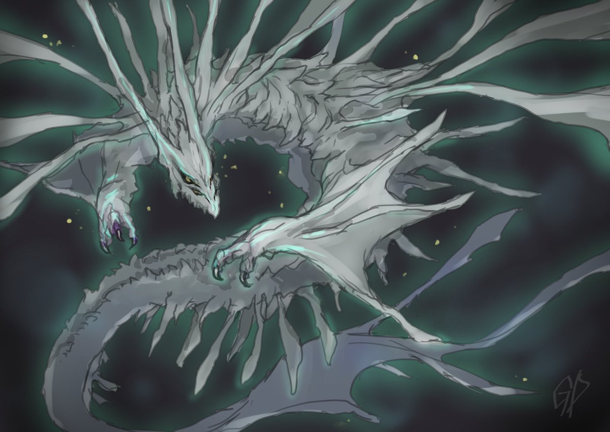 GrayishDrawing's tweet photo. #ドラゴン・竜人版深夜のお絵かき60分一本勝負
テーマ【幽霊竜】 https://t.co/5Y8Ao32N97