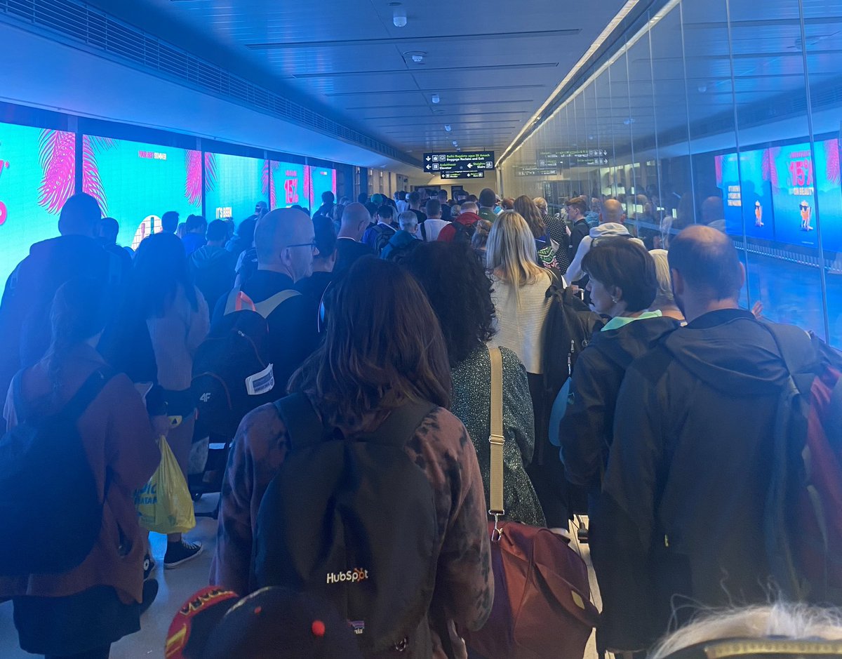 First we couldn’t get out of the Country, now we can’t get into the f****ng thing!! Come on <a href="/DublinAirport/">Dublin Airport</a> are you serious? 🤬🤬<a href="/EamonRyan/">Eamon Ryan</a> my ass!