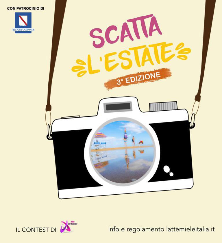 LatteRadio's tweet photo. Manca poco per l’inizio del  #contest 
SCATTA L’ESTATE  
12 finalisti per la realizzazione del calendario 2023 con il patrocinio @Reg_Campania 
info e regolamento 
sul nostro sito https://t.co/d5EejSjdPc