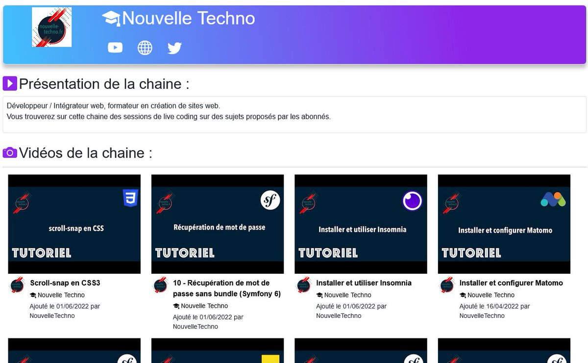 #Tutomarks - #anniversaire 
Même si je suis à l'origine d'une grande partie des partages, je remercie @Nouvelle_Techno qui a partagé ses vidéos sur le site.
Et franchement si vous n'avez jamais vu les vidéos de Benoit je vous encourage à vous rendre ici
➡️ youtube.com/c/NouvelleTech…