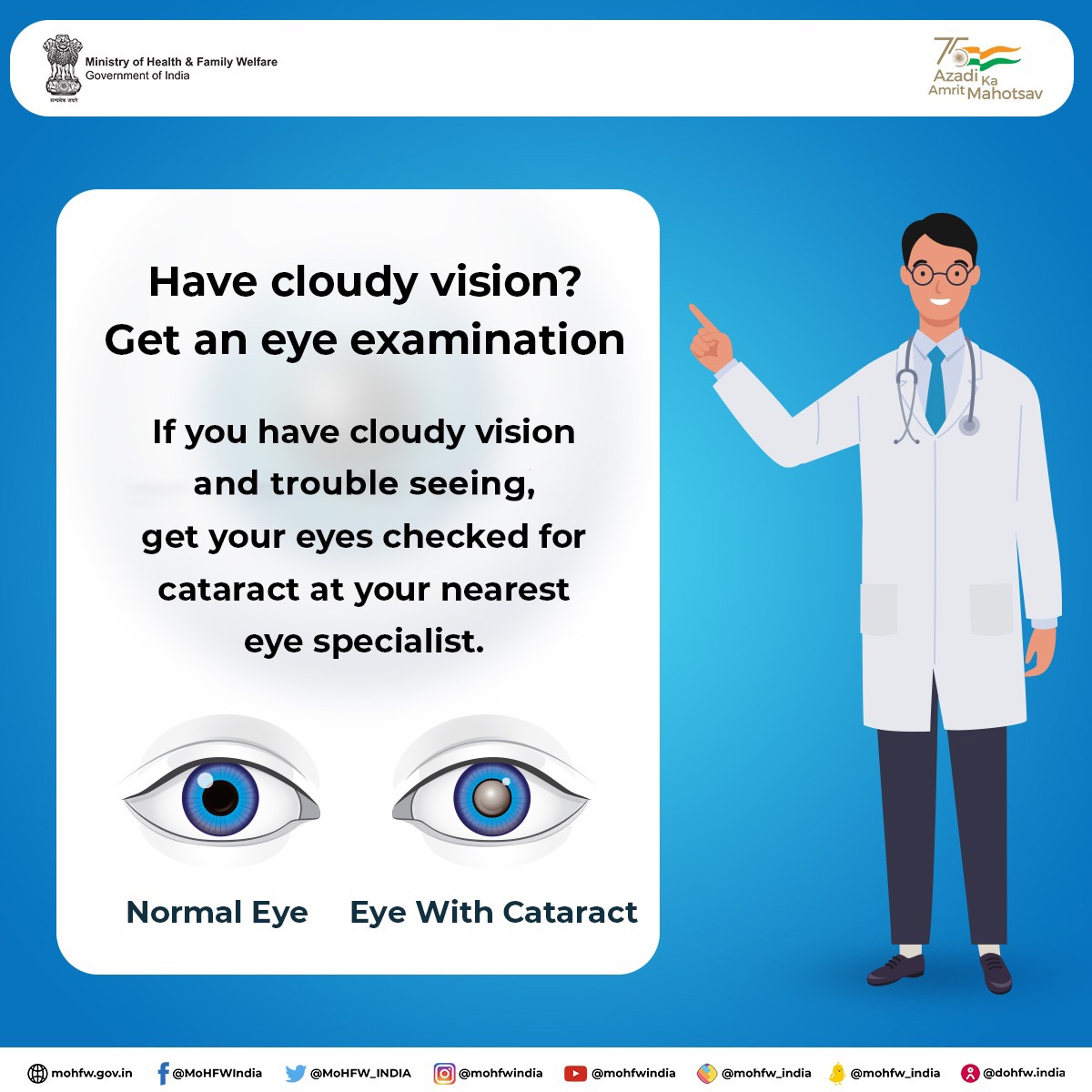 Ministry of Health on Twitter "Don't ignore symptoms of cataract! If