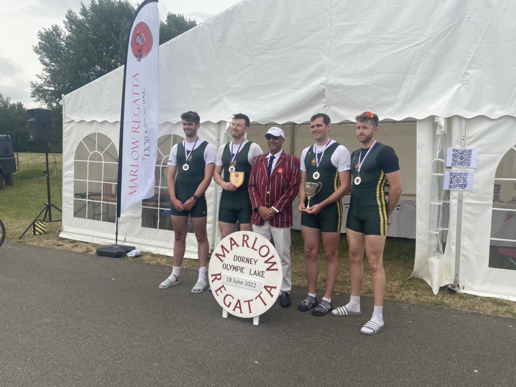 MarlowRegatta's tweet photo. Congratulations to @NorthwichRC winners of the Town Cup for Tier 2 4-. Thanks to AB (@SUBC1860 ) representing our sponsors the Chapman family https://t.co/Z8TVp8MEWS
