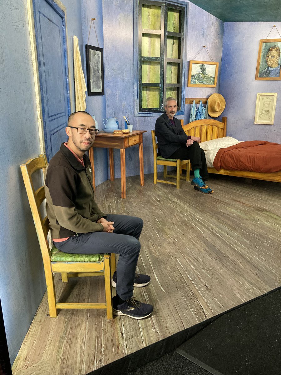 AshaBowen's tweet photo. @snap_trial co-leads @syctong @Josh_S_Davis relaxing after #ASID22 at the Van Gogh exhibition in Perth https://t.co/Dr9aZvXskN