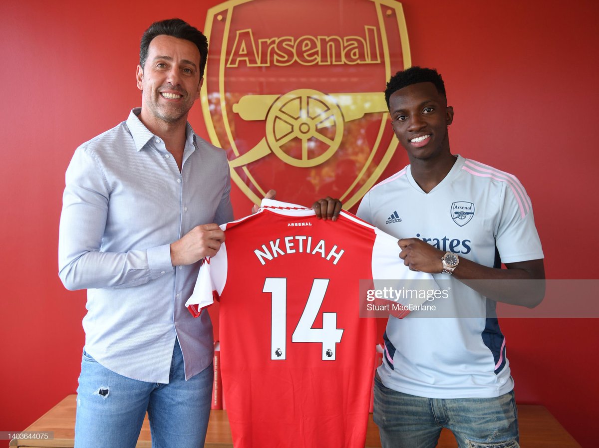Arsenal have a new number 14, <a href="/EddieNketiah9/">Eddie Nketiah 📞</a>. ✅