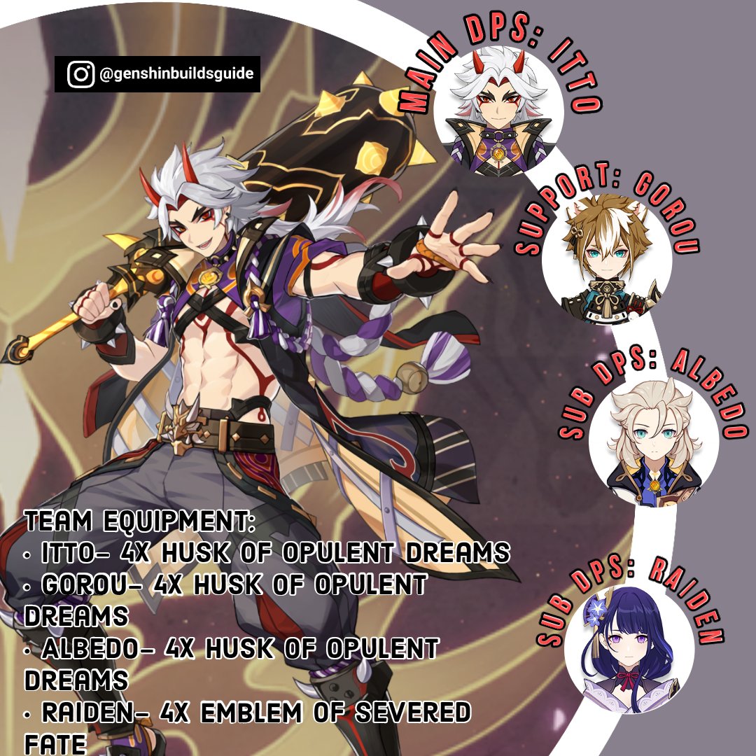 gi_buildsguide's tweet photo. Itto guide!

#genshinimpact #aratakiitto #genshintwt #genshinguides #genshin https://t.co/MI4gB7KGwd