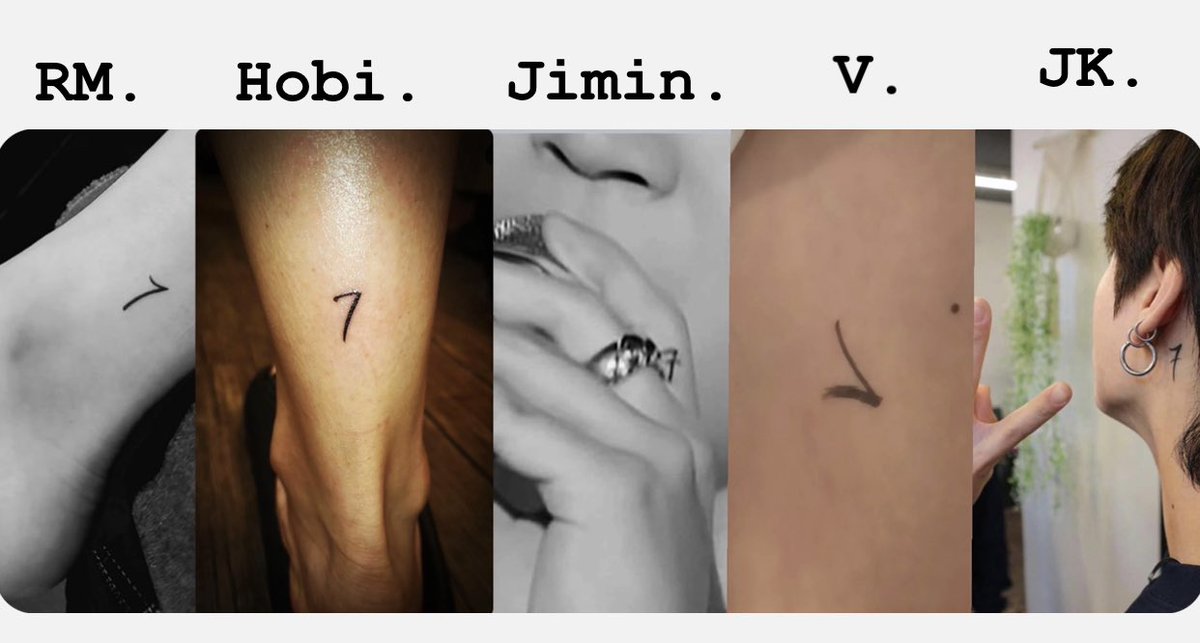 jeonggukjeys's tweet photo. THE 7 friendship tattoo. 5/7 
Lets wait Jin, Suga #BTSFriendshipTattoo #btshiatus #BTSBestFriendsOfMyLife #BTS  #BTS_YetToCome #9thgalaxywithbts https://t.co/8SnGPbmOj3