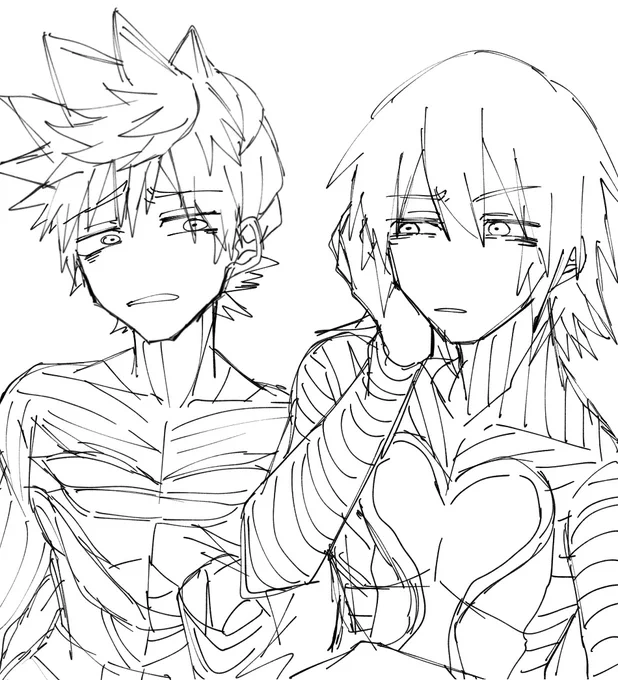 闇堕ちした2人描きたかった 