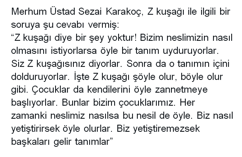rumeysasidem's tweet photo. Sezai Karakoç gözünden Z kuşağı tanımı: https://t.co/mMvcnTKKoF