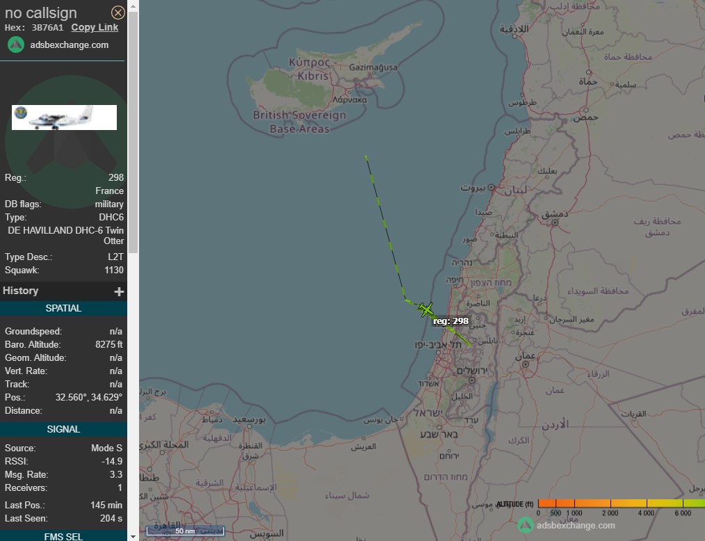 Laurent_Le_Bloa's tweet photo. French AF DHC6 cn 298 heaiding to #Israel 
#GAM56 #DGSE https://t.co/NyYsjCpDd7