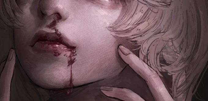 ちゃんとした絵出すの約5ヶ月ぶりだから超緊張.....................頑張って描いたから見て、、、明日の夜6時、 