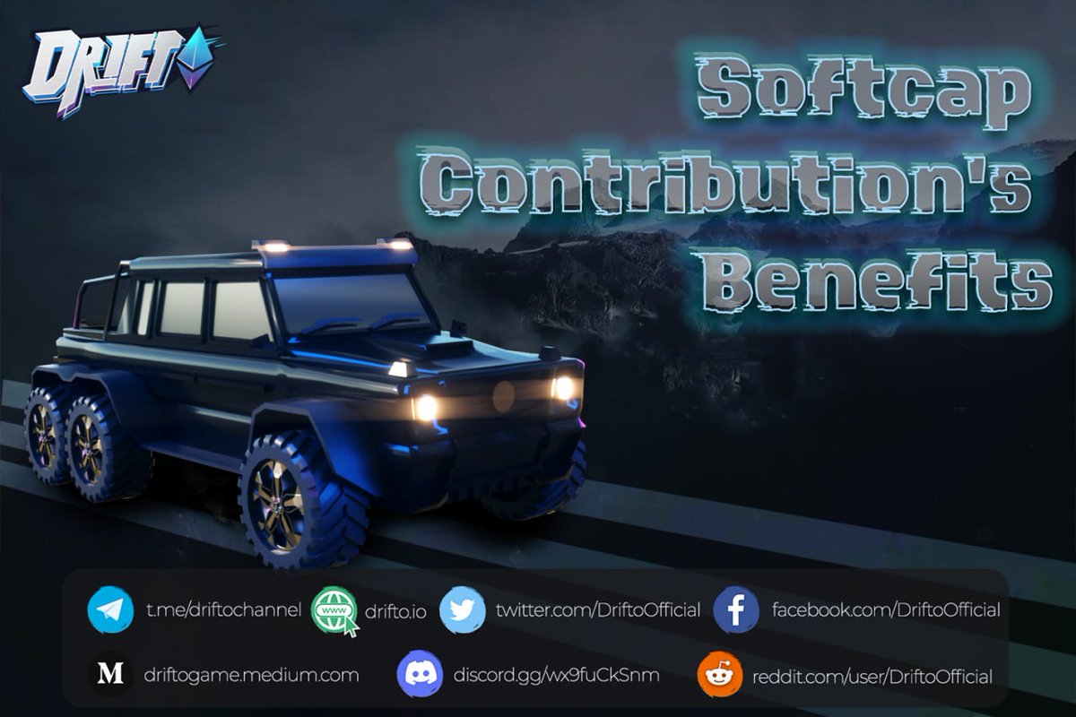 🔥 BENEFIT OF SOFTCAP CONTRIBUTORS!!!!!

DRIFTO RACERS, REMEMBER THAT WHOEVER PARTICIPATES EARLY AND HELPS US FILL OUR SOFT CAP WILL GET 5% ADDITIONAL TOKENS OF THEIR BUYS! ❤️‍🔥

SO PLEASE NOTE THIS TIME DOWN:

1 PM UTC, JUNE 18TH

Fair Launch: pinksale.finance/launchpad/0x27…

#drifto