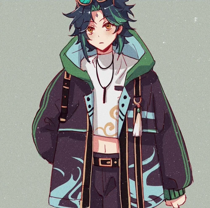 Anemo boy's costume (2/2)
#原神 #GenshinImpact #xiao #venti #aether 