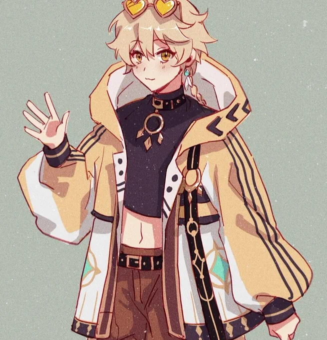 Anemo boy's costume (2/2)
#原神 #GenshinImpact #xiao #venti #aether 