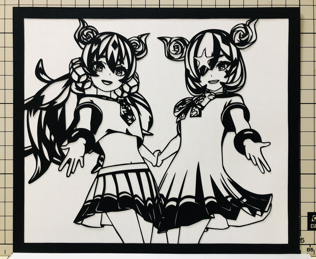 おきなわ部所属の双子Vtuber、獅子丸ほむらさんと獅子丸しずくさん。

#獅子丸ほむら
#獅子丸しずく
#ほむしずあーと
#切り絵 