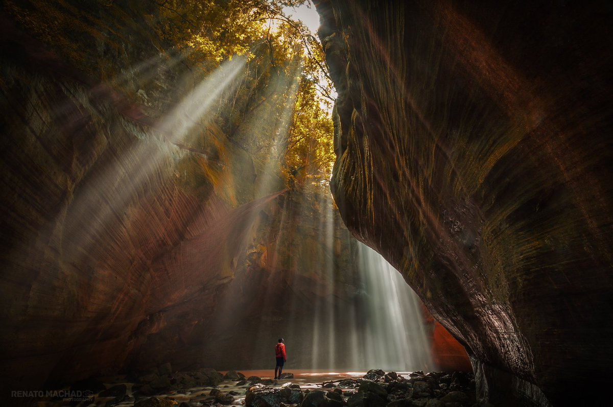 remachadophoto's tweet photo. Gm my friends. Here capture and edit of this wonderful place. Waterfall of the Swallows - Brazil. During the photos the sunlight entered the small canyon creating this spectacle.

#landscapes #photography #NFTGiveaways #Brazil #waterfalls https://t.co/5cOpytkc3w
