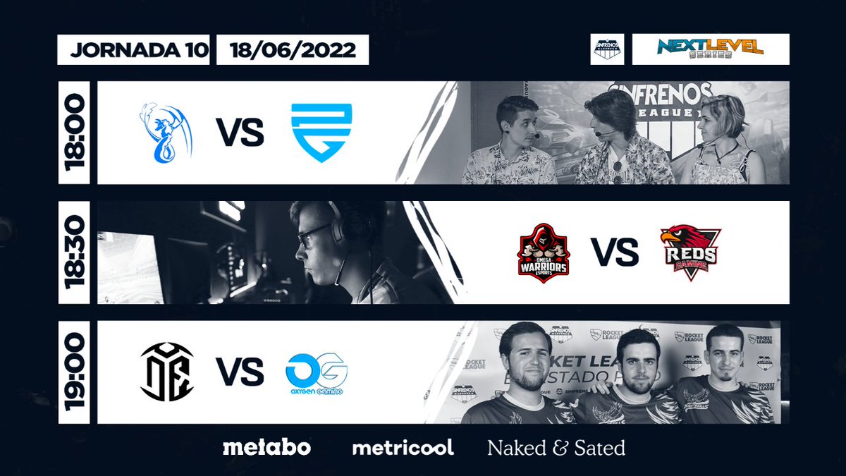 sinfrenosleague's tweet photo. 🧡JORNADA 10 #SFLNextLevelSeries8🧡
 
🎙️| @craxe200 &amp; @Dyr0n_RL 
📺| https://t.co/LZA2qnR2qY
 
#SomosSFL⚽️🚗
Powered by @metabo, #NakedAndSated &amp; @Metricool_es https://t.co/Ehd3vhjDVI