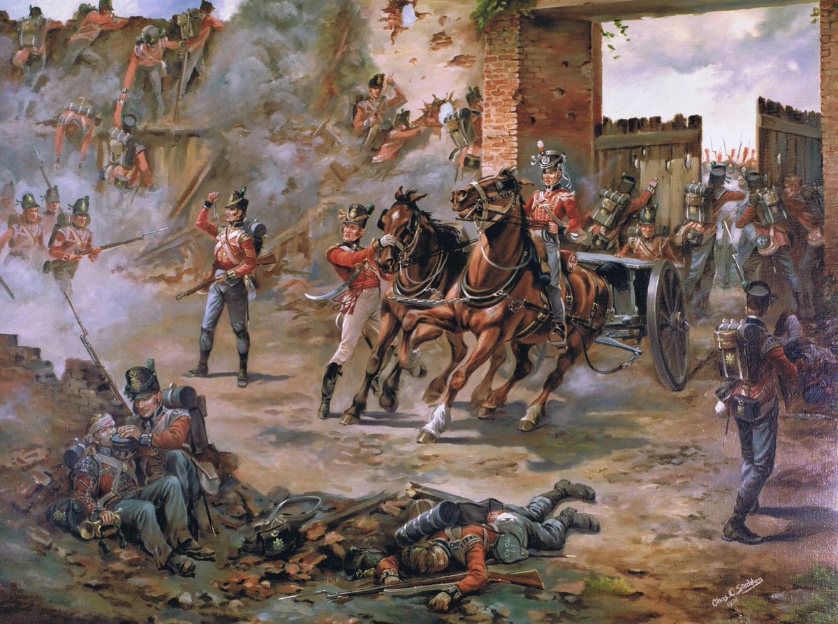 SJHull2's tweet image. Waterloo: As Padre to an RLC unit its always a real privilege to speak about the heroic efforts of The Royal Wagon train who brought vital supplies to #Hougoumont on that fateful day. A critical bastion of the allied defences. What absolute legends.