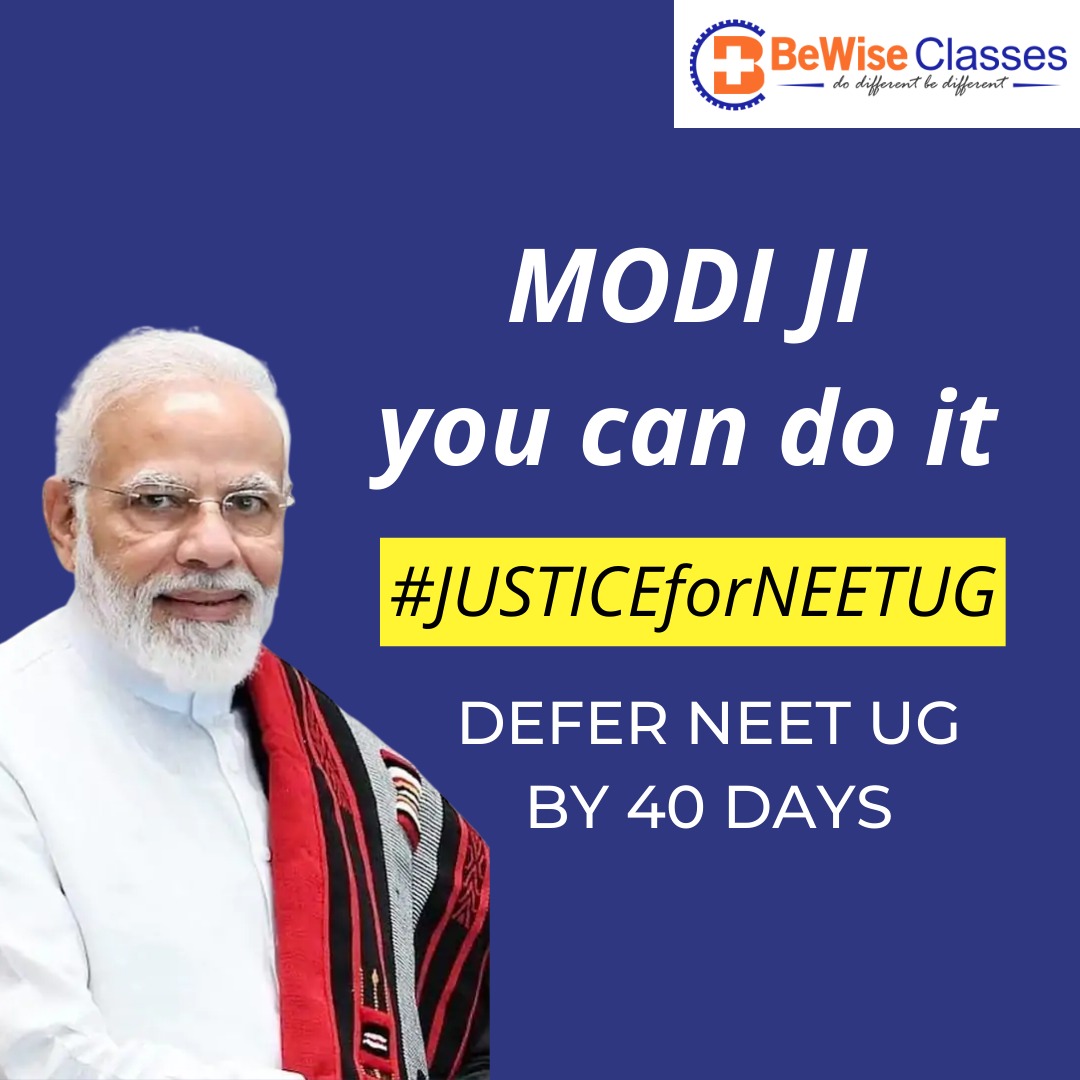 sunil__nain's tweet photo. Dear PM @NarendraModi Ji, thousands of NEET aspirants are looking upto you. Lakhs of aspirants are facing trouble in appearing NEET 2022 on 17th July. I request you (@PMOIndia) to ask @DG_NTA &amp; @Pradhanbjp to DEFER NEET UG by 40 DAYS so that students can get #JUSTICEforNEETUG https://t.co/OuLYkt47l1