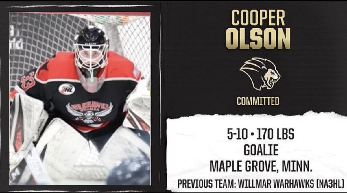PNW_Hockey's tweet photo. Welcome Cooper Olson to the Pride Family!

“I’m excited to get started at such a great engineering school and be a part of the next level of PNW Hockey!”

#roarpride #playfor6 https://t.co/dncmxYAPgk