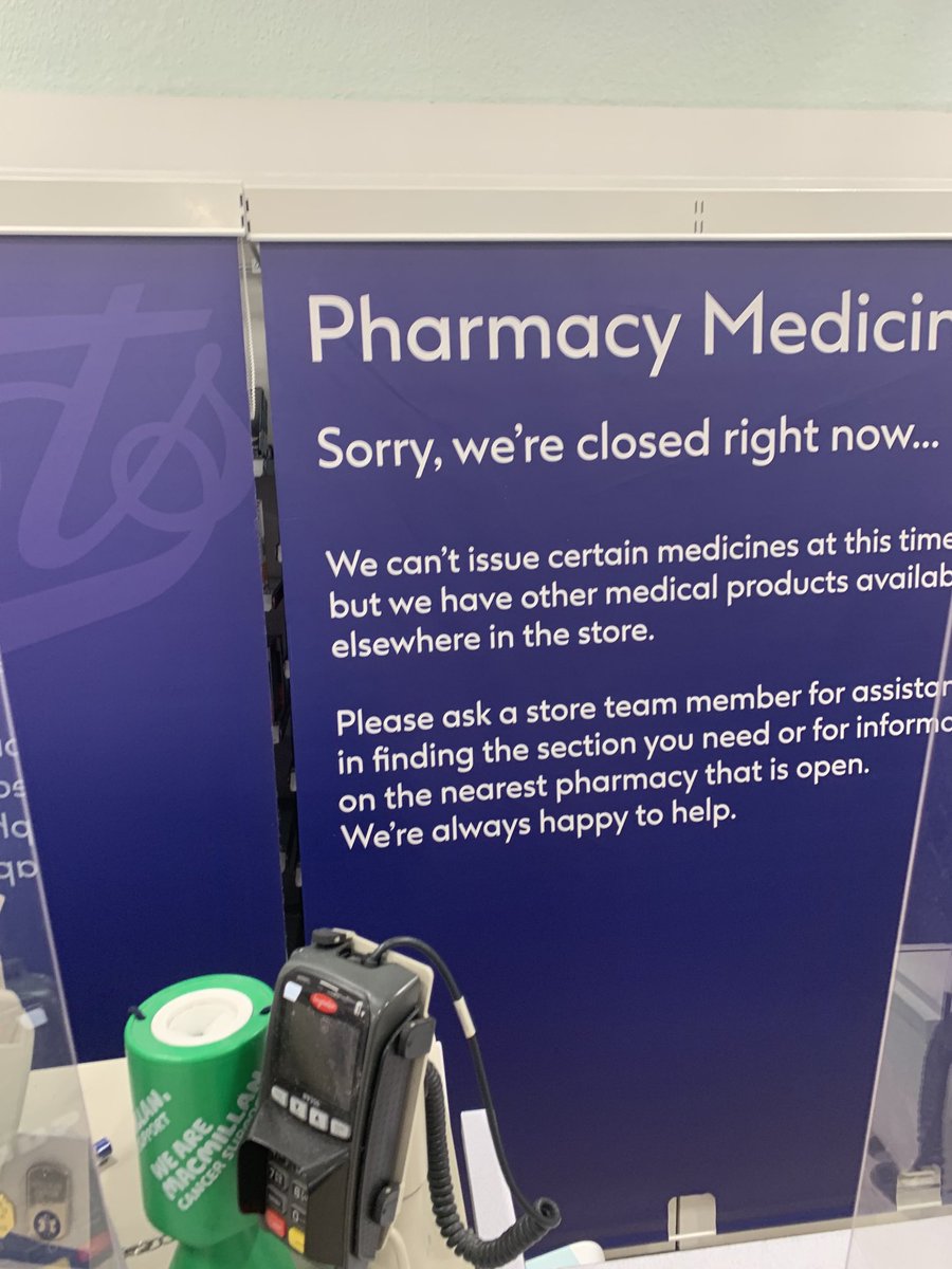 JasonCordes_85's tweet photo. ⁦@BootsUK⁩ Nice closing the pharmacy- whole reason of going to Boots. https://t.co/3ZmlvetazN