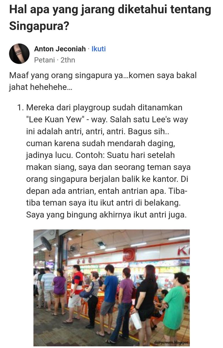 konsumsielit's tweet photo. Fun fact tentang orang-orang Singapura https://t.co/70wXCNkODa