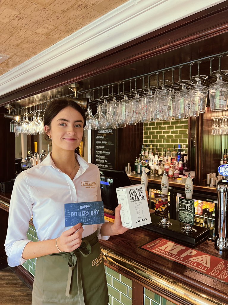 🍺 FATHER’S DAY WEEKEND🍺

Treat dad to a special Father’s Day JW Lees grip glass and a voucher for a complimentary pint! Book a table on our website to get these goodies 🍻
