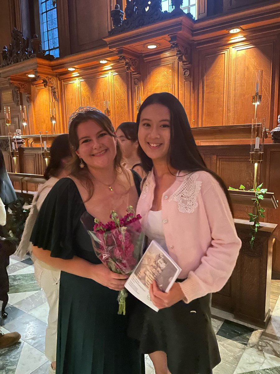 Venus and Adonis ✅ it was such fun!! Such a privilege to work with some fantastic people. Shout-out to our director and MD, Benji and Carlos, for being such legends, to Tom and Sumei for being a dream to sing alongside, and to my lovely college wife for lovely flowers 😍