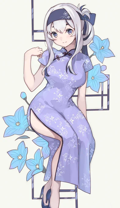 お題箱から、ロンスカチャイナドレスの神威改母
#艦これ 