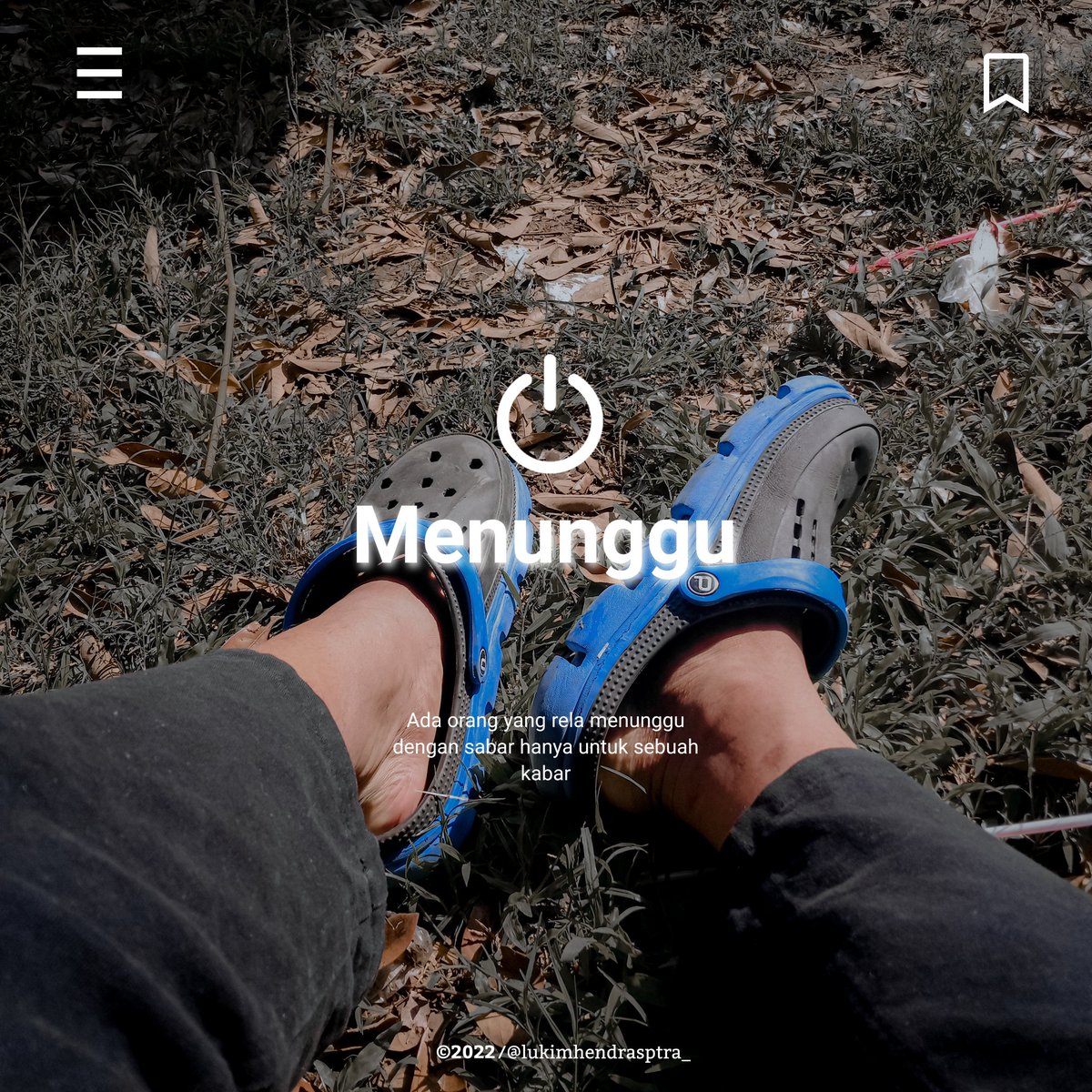 ZURAFF3's tweet photo. "Menunggu"
___________________________________
Percayalah, aku hebat dalam hal menunggu.
#typography #KatakataBijak #OverThinking #typographytwt https://t.co/gqQg1rSTip