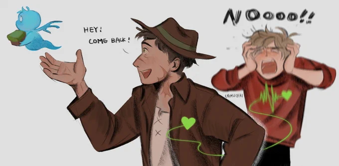 It's hilarious LOL 
small comic below! (1/2)
#DoubleLifeSMP #grianfanart #goodtimeswithscarfanart 