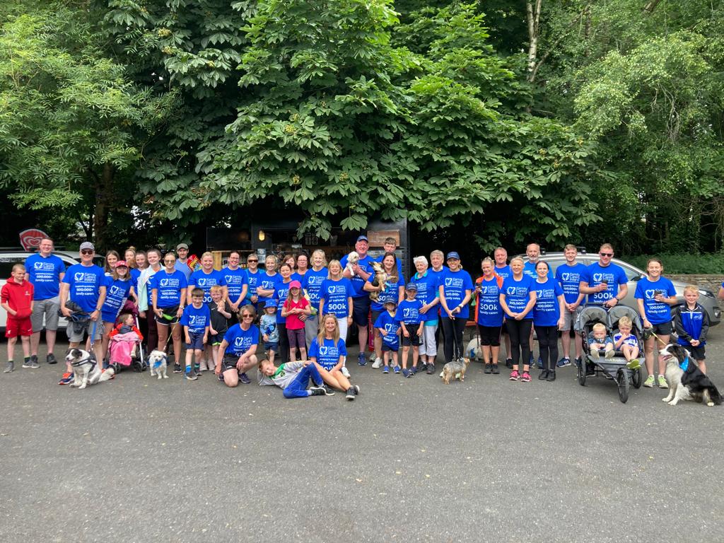 CarersIreland's tweet photo. A fantastic show of support for family carers this morning at Barrow Brew, Milford, Carlow. A huge thanks to everyone for pausing for our cause! Coffee, walks, chat and raising much needed funds. The perfect Saturday morning! 🚶♀️🚶♂️#pauseforacause #nooneshouldhavetocarealone https://t.co/BrtG5PgMMZ