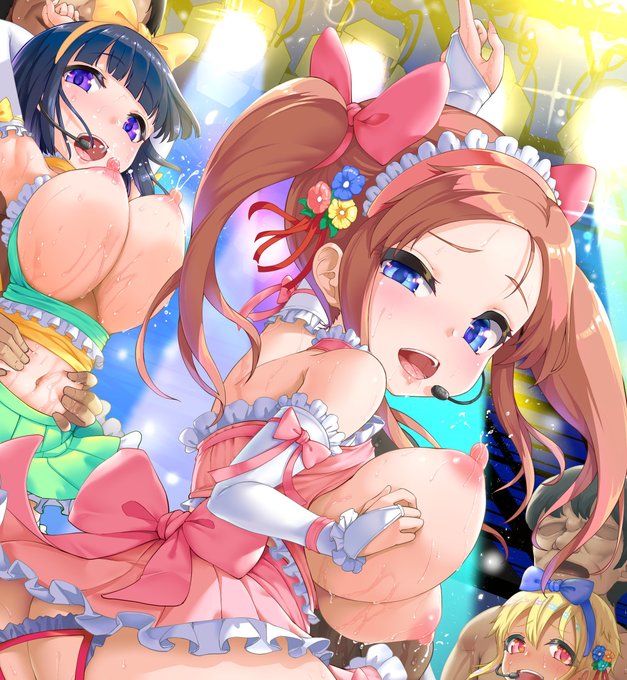 今月28日発売の阿吽8月号にこんな感じのブルンブルンなピンナップイラスト描いてます。全体はぜひ本誌で! 