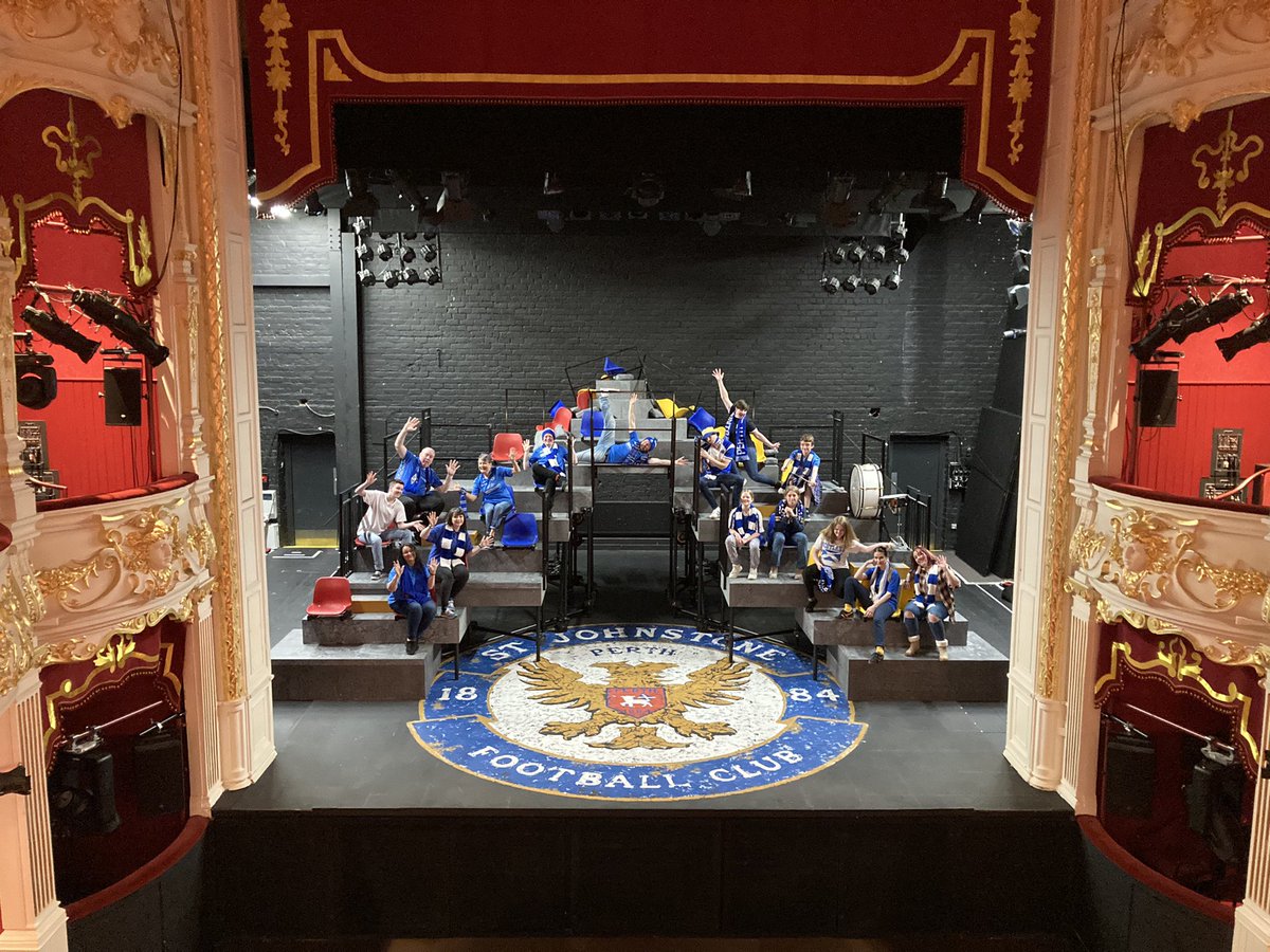EngagePerthTCH's tweet photo. It’s Team Macca’s last show this afternoon and it’s our penultimate show!🥺 There’s still a few seats left so make sure you grab them to see these wonderful people in action! We’ve got a boxing match, panto dames and confetti! What more could you ask for?! @HorsecrossPerth 🎭⚽️💙 https://t.co/ceAoBt0Zpf