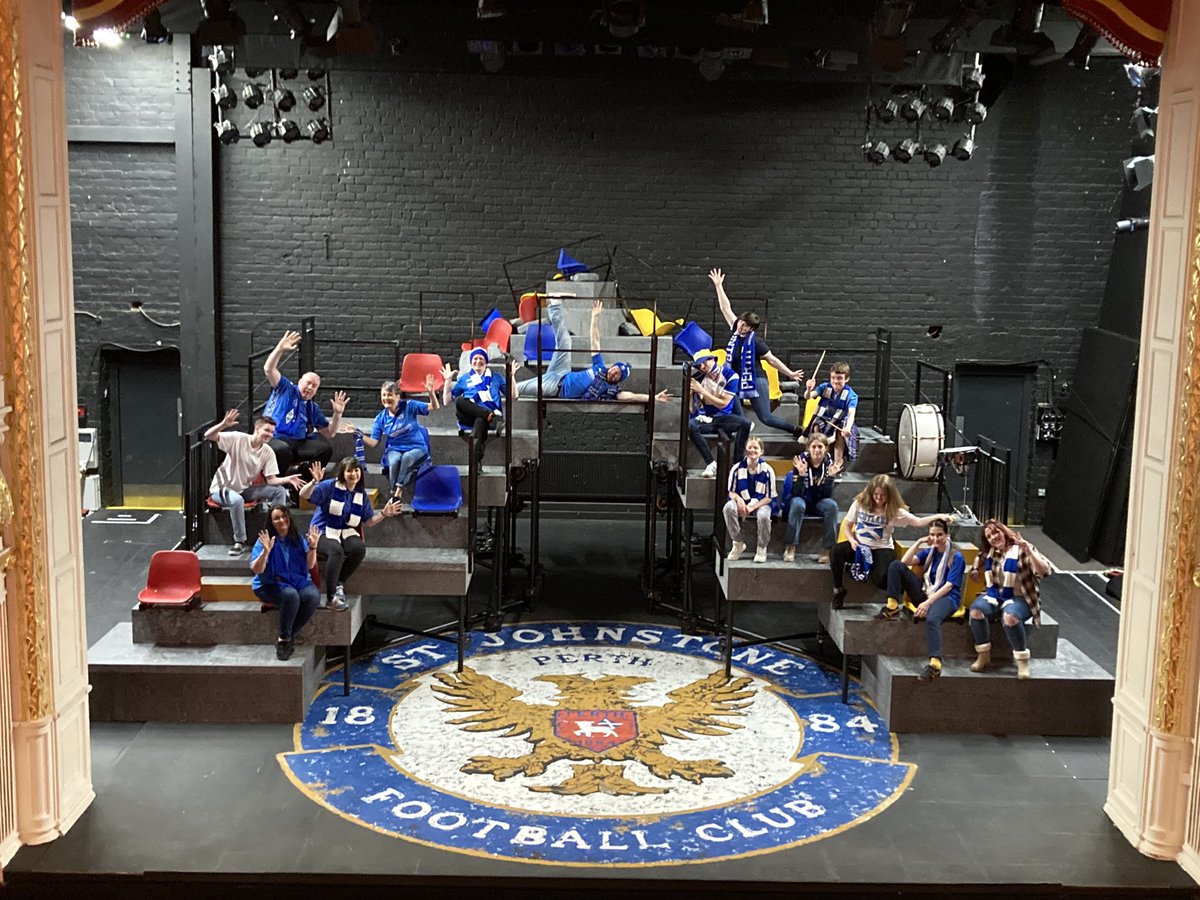 EngagePerthTCH's tweet photo. It’s Team Macca’s last show this afternoon and it’s our penultimate show!🥺 There’s still a few seats left so make sure you grab them to see these wonderful people in action! We’ve got a boxing match, panto dames and confetti! What more could you ask for?! @HorsecrossPerth 🎭⚽️💙 https://t.co/ceAoBt0Zpf
