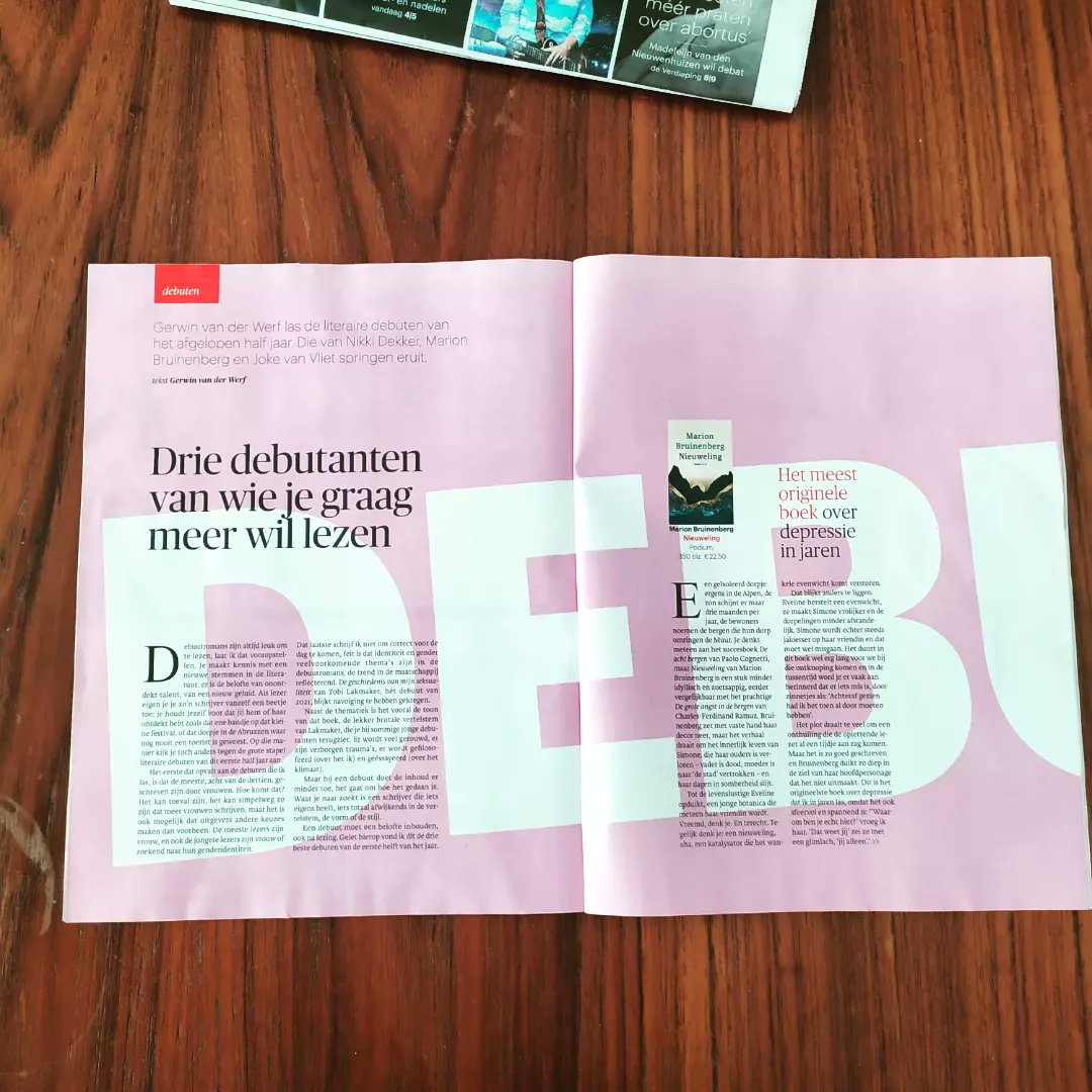 Marion1410's tweet photo. Volgens @trouw heb ik een van de beste debuten van 2022 geschreven, dus ik neem zo een vreugdeduik in het eerste water dat ik tegenkom. https://t.co/SOSaYkmUkk