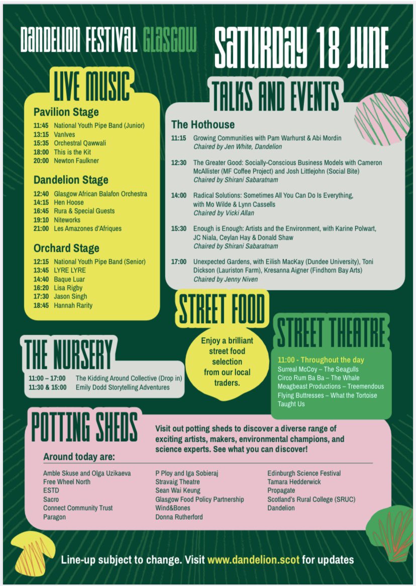 Something I never thought I’d see.. a man beatboxing with a plant on backing vocals 🌱(the plant generates actual music!). He’s back today with a band and more plants - @jasonsinghthing at @DandelionScot 🪴 5.30pm #DandelionFestivalGlasgow