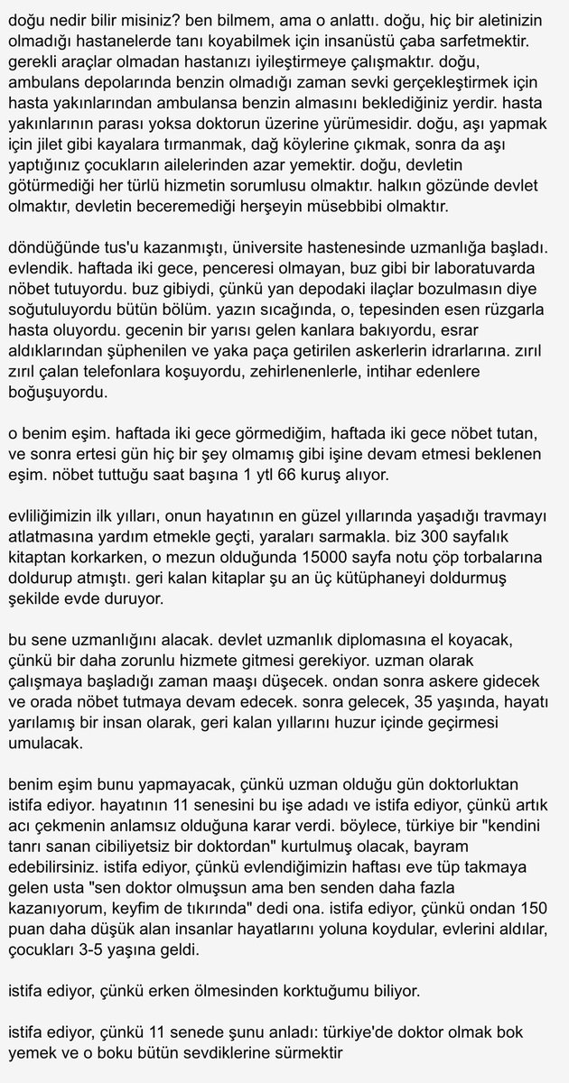 ilkeryavuzer's tweet photo. Bu ülkede #HekimlerHaric birçok insan çocuğu büyüyünce doktor olsun ister çünkü bilmezler ki, “Türkiye'de doktor olmak bok yemek ve o boku bütün sevdiklerine sürmektir.” https://t.co/mNNbtjw4dk