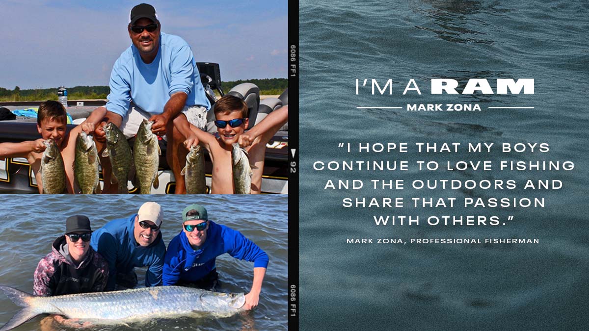 RamTrucks's tweet photo. When #GoFishingDay falls on #FathersDay Weekend, there's only one thing to do. 🎣
Let's hear it for @MarkZonaFishing and all the father figures who share their passion with the next generation. #ImARam https://t.co/7F4TXUa9Bn