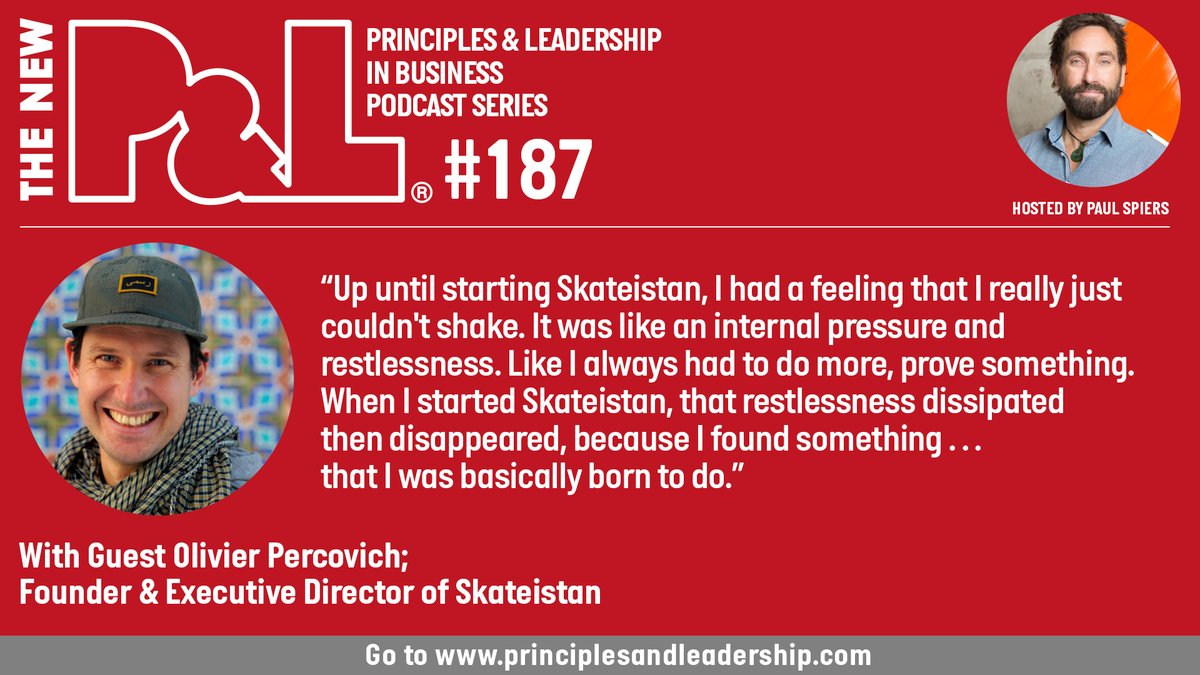 Skateistan (@skateistan) on Twitter photo Skateistan Founder and Executive Director Oliver Percovich caught up with <a href="/TheNewPandL/">The New P&L - Principles & Leadership in Business</a> to talk about leadership and running an international organization that provides skateboarding and education programs for children all over the world.
Listen: open.spotify.com/episode/2WLXlH… Skateistan Founder and Executive Director Oliver Percovich caught up with <a href="/TheNewPandL/">The New P&L - Principles & Leadership in Business</a> to talk about leadership and running an international organization that provides skateboarding and education programs for children all over the world.
Listen: open.spotify.com/episode/2WLXlH…