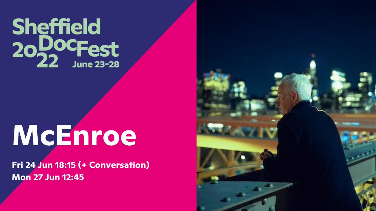 Sheffield DocFest (@sheffdocfest) on Twitter photo An intimate portrait of one of the most explosive and compelling sporting icons of all time - <a href="/JohnMcEnroe/">John McEnroe</a>. Join us for the International Premiere of <a href="/McEnroeFilm/">McEnroeFilm</a> + Conversation with director @barneydouglas. Tickets: bit.ly/3MWs6ru An intimate portrait of one of the most explosive and compelling sporting icons of all time - <a href="/JohnMcEnroe/">John McEnroe</a>. Join us for the International Premiere of <a href="/McEnroeFilm/">McEnroeFilm</a> + Conversation with director @barneydouglas. Tickets: bit.ly/3MWs6ru