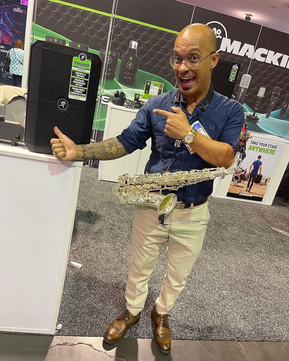 MackieGear's tweet photo. Saxophone Saturday! We are already missing all of you at The NAMM Show!
📸 @marquinhosax
#Mackie #ThumpGO #Loudspeaker #LiveMusic https://t.co/8uHG7VaXvw