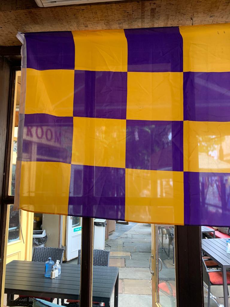 thestoreswex's tweet photo. Getting set for the big game! Grab your seat 🍻💜💛 #upwexford @OfficialWexGAA https://t.co/tFkg6lcxXY