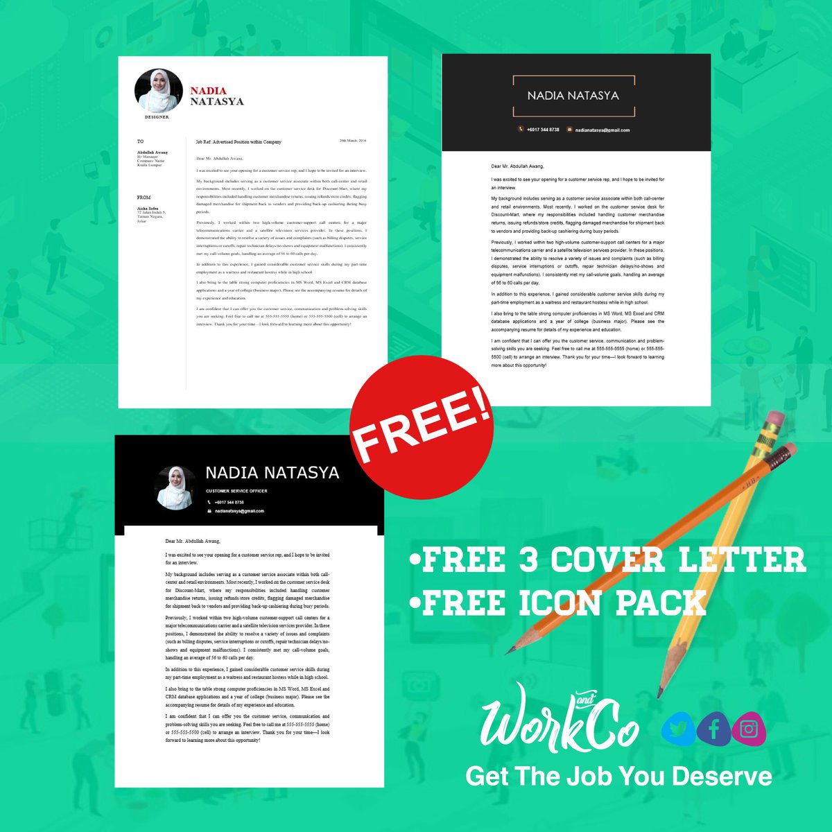 worknco's tweet photo. “Dapat offer dari 5 companies untuk internship”

#ResumeMurah special untuk korang yang tengah job hunting atau nak mohon internship, tak perlu pening lagi. 

Dm sekarang. Cuma RM10, korang akan dapat:
•3 RESUME
•FREE 3 COVER LETTER
•FREE ICON PACK https://t.co/tUTnXVwjRk